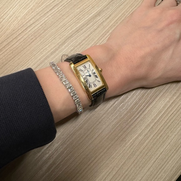 Cartier Gold Tank Americaine 100% genuine small womens watch. Used refurbished - Picture 3 of 12